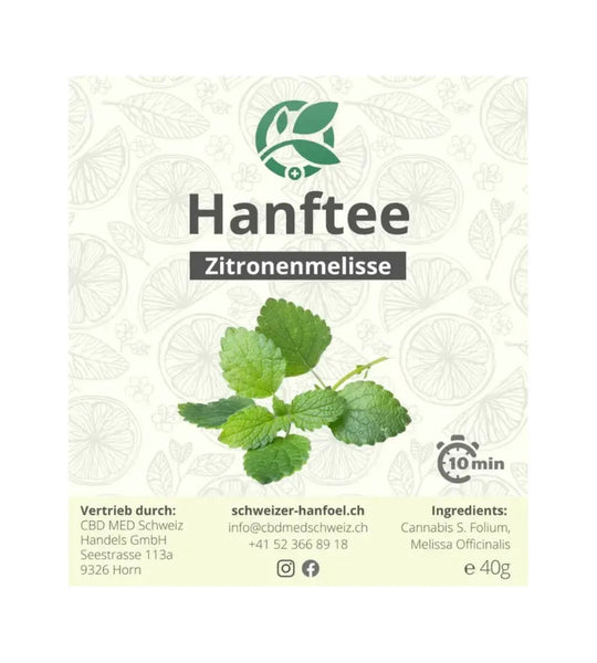 Hanftee mit Zitronenmelisse 40g – CBD MED Schweiz